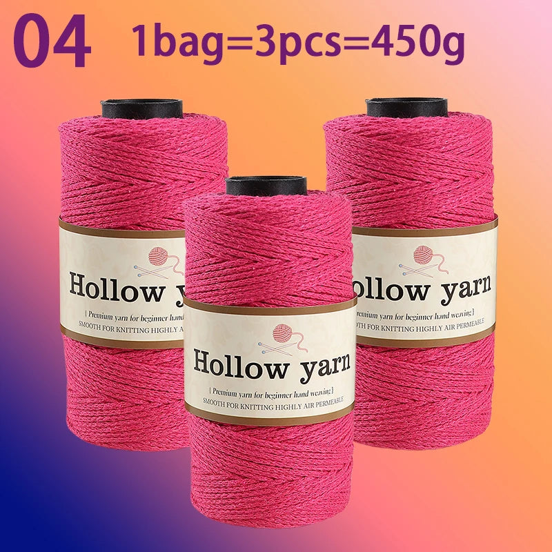 Yarn, Hollow Cord for Bags, Storage Baskets, Floor Mats & Hanging Crafts