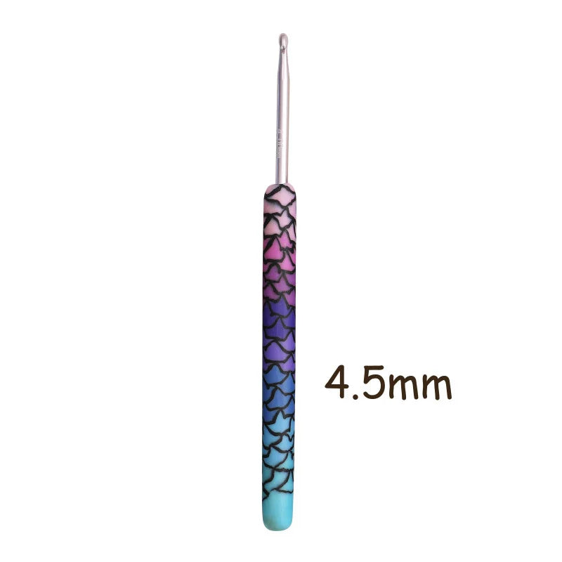 Crochet Hook, Purple Mermaid Handle for Handmade Yarn & Crochet Projects