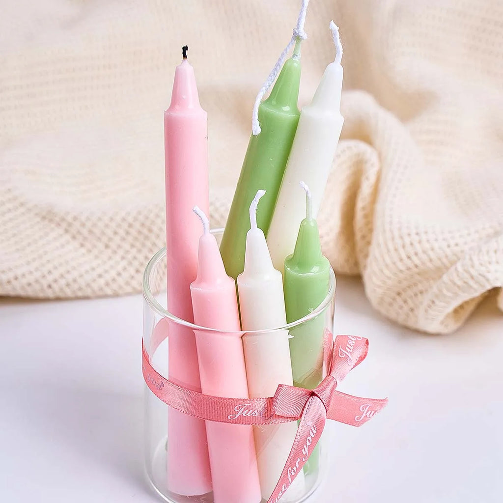 Stripe Cylindrical Rod Candle Mold DIY Dinner Ornaments Gear Peaked Aromath Candles Crafts Making Acrylic Plastic Molds Kit