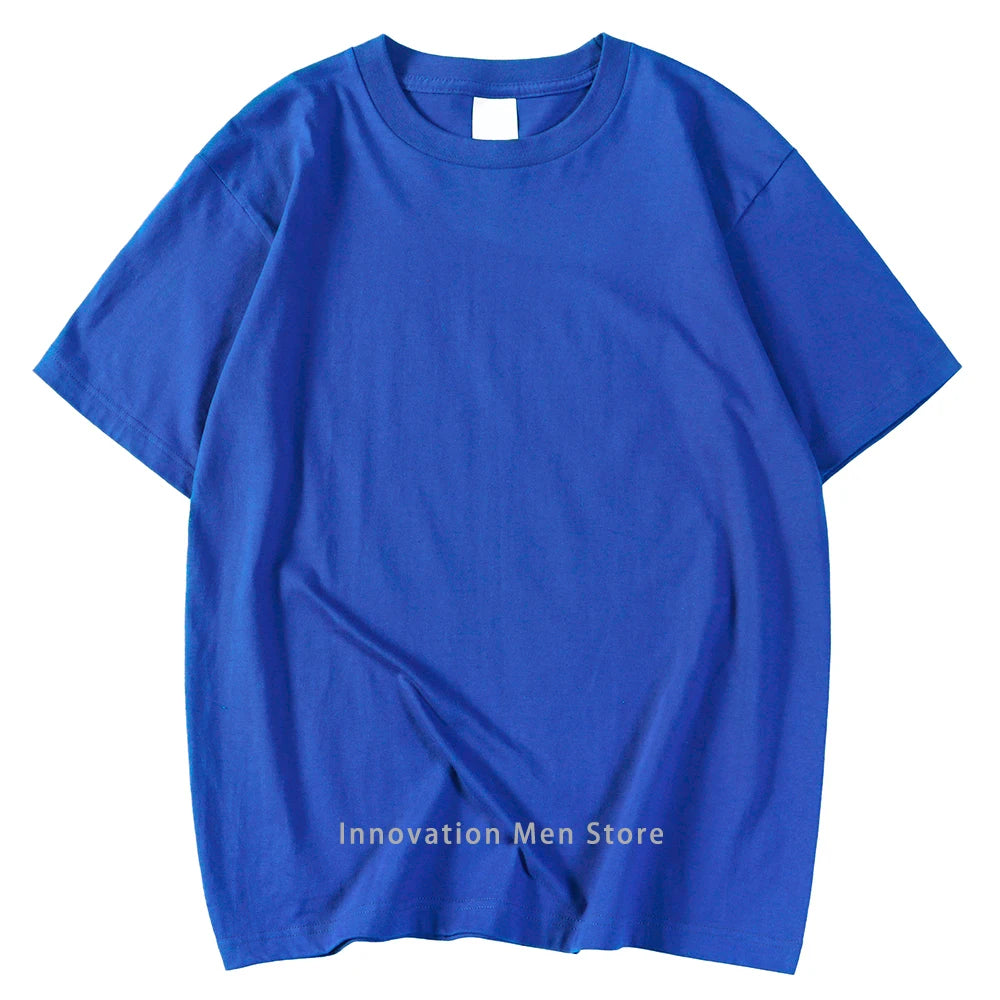 T-Shirt Unisex Cotton Solid Color Oversized Basic Tee 14 Vibrant Colors