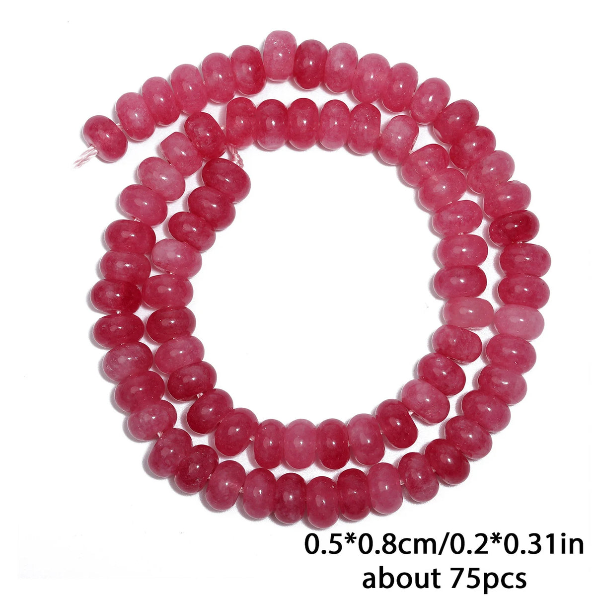Stone Beads Rondelle Yellow Green Jade-Style for DIY Jewelry Making Craft Beads