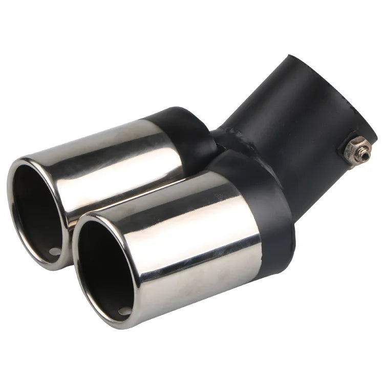 Universal 1-to-2 Stainless Steel Exhaust Tail Pipe Tip | Dual Outlet