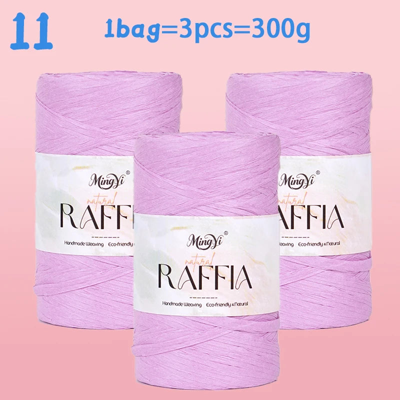 Yarn, Raffia-Style for Handmade Hats, Bags, Floor Mats & Storage Crafts