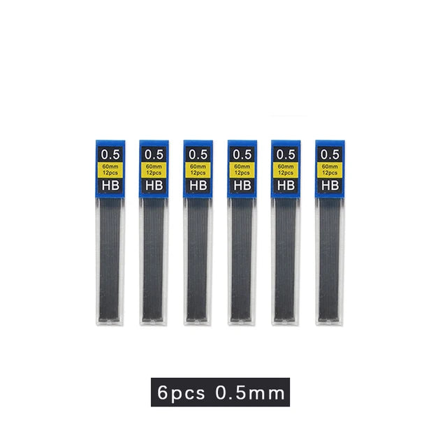 Mechanical Pencil, Full Metal, 0.3–3.0mm + Lead Refills, Built-In Sharpener