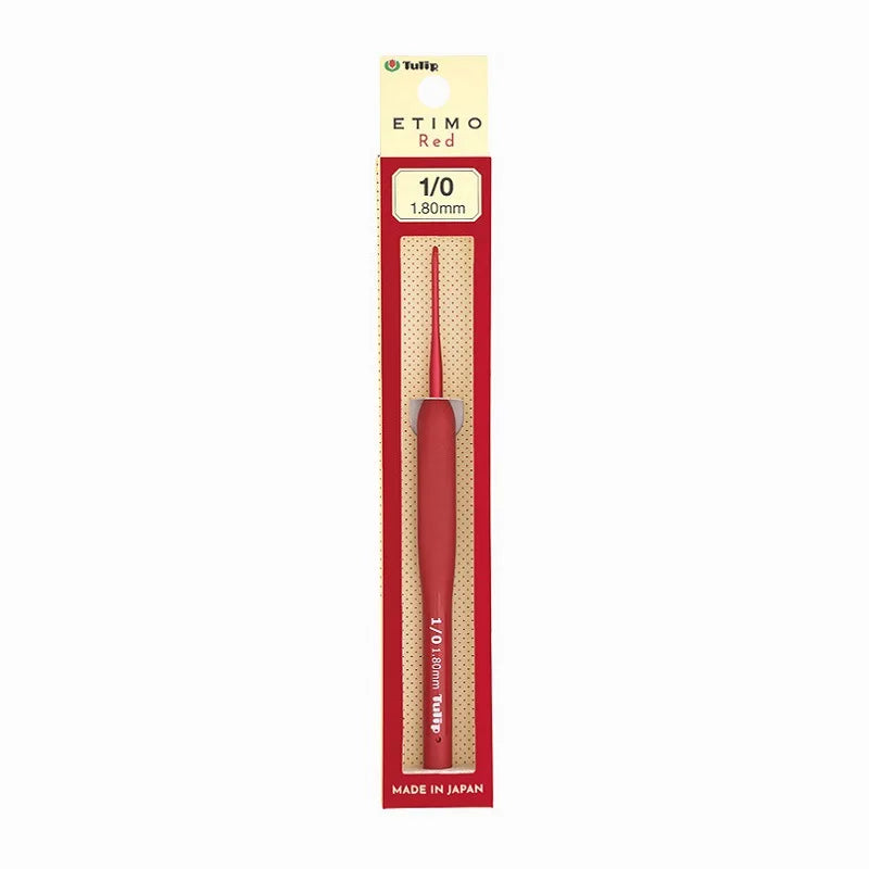 Crochet Hook, Tulip Etimo Red for Handmade Yarn Crafts & Needlework