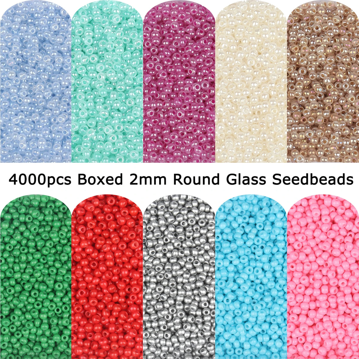 Glass Seed Beads Boxed Colorful Czech-Style for DIY Jewelry Making Craft Beads