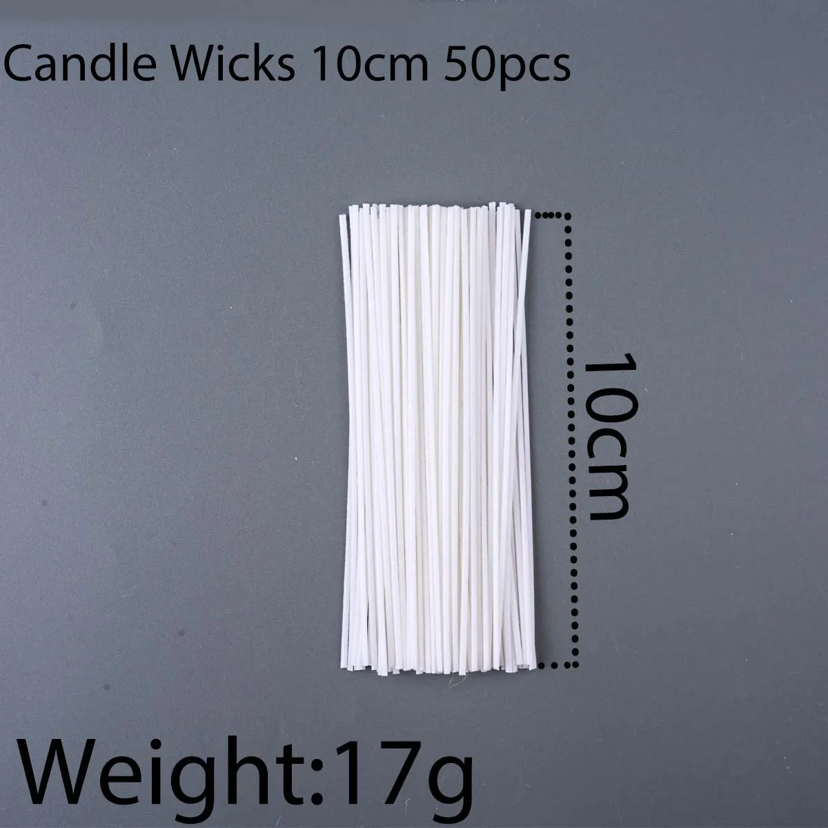 Candle Wicks, Waxed Cotton — 50 Pack, 2 to 8 in (5 to 20cm), Smokeless