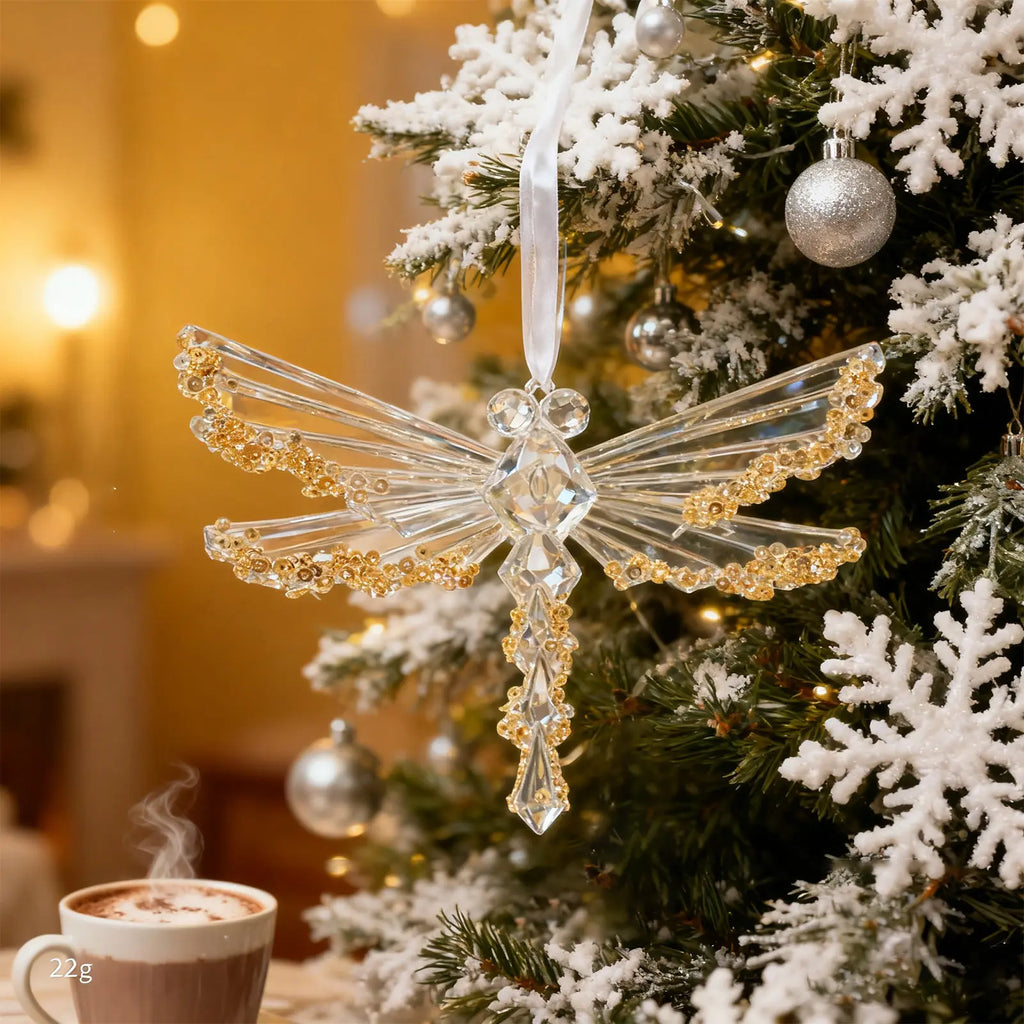 Christmas Tree Decoration Crystal Decorations Hanging Snowflake Icicle Clear Crystal Decoration Christmas Party Decoration