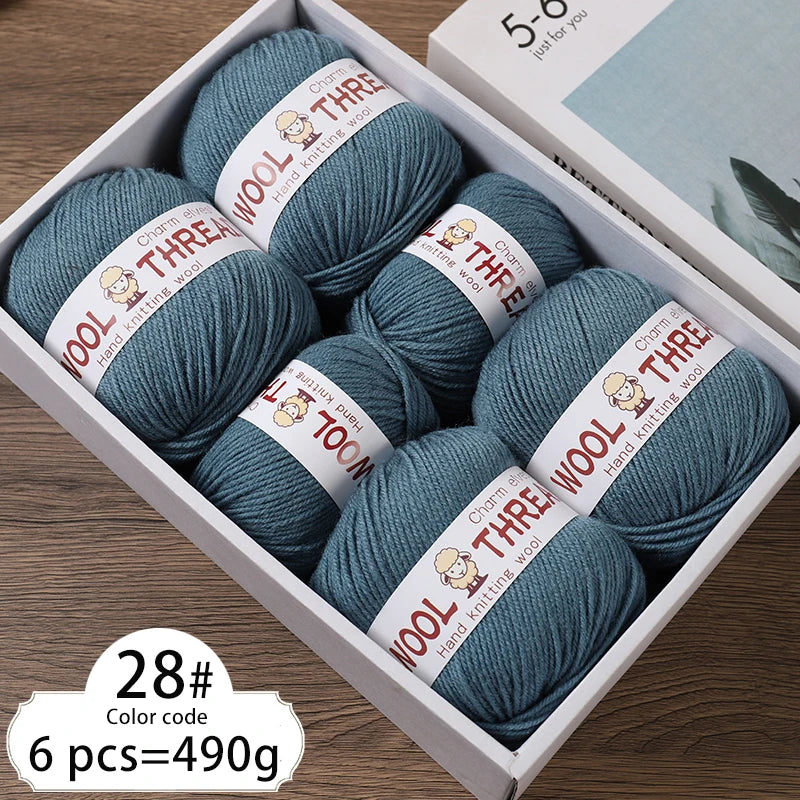 Yarn, Medium-Coarse for Knitting Sweaters, Scarves, Hats & Winter Crafts