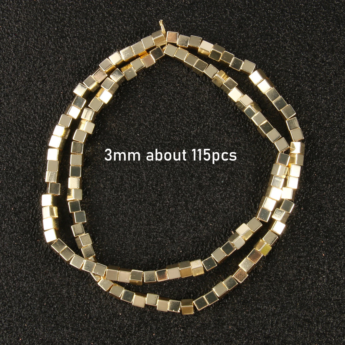 Stone Beads Gold-Tone Hematite-Style Mixed Shapes for DIY Jewelry Making