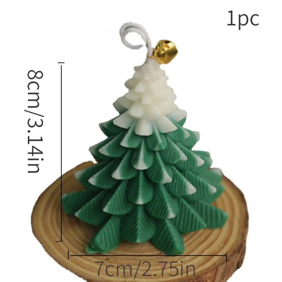 Scented Candle Christmas Tree Handmade Bell Design Holiday Home Fragrance