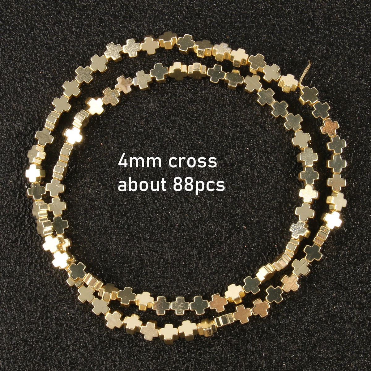 Stone Beads Gold-Tone Hematite-Style Mixed Shapes for DIY Jewelry Making