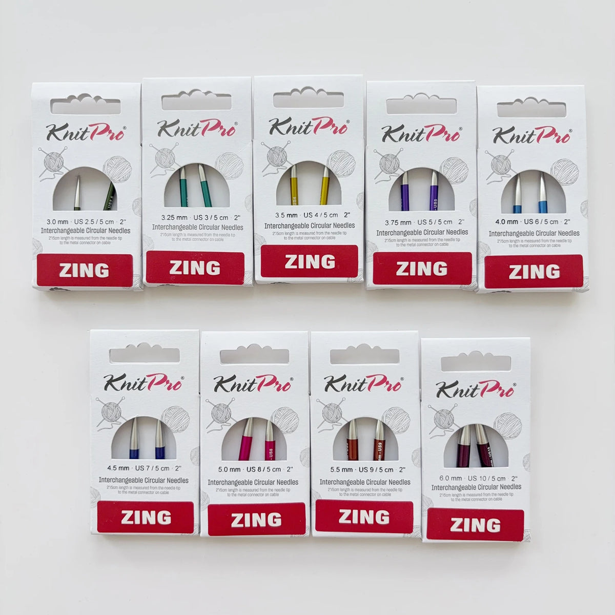 Knitting Needle Tips, KnitPro Zing for Sleeve, Collar & Circular Knitting