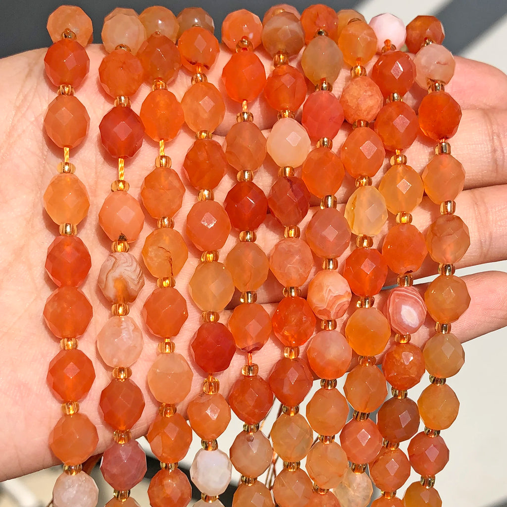 Stone Beads Faceted Oval Assorted Stone Styles for DIY Jewelry Making