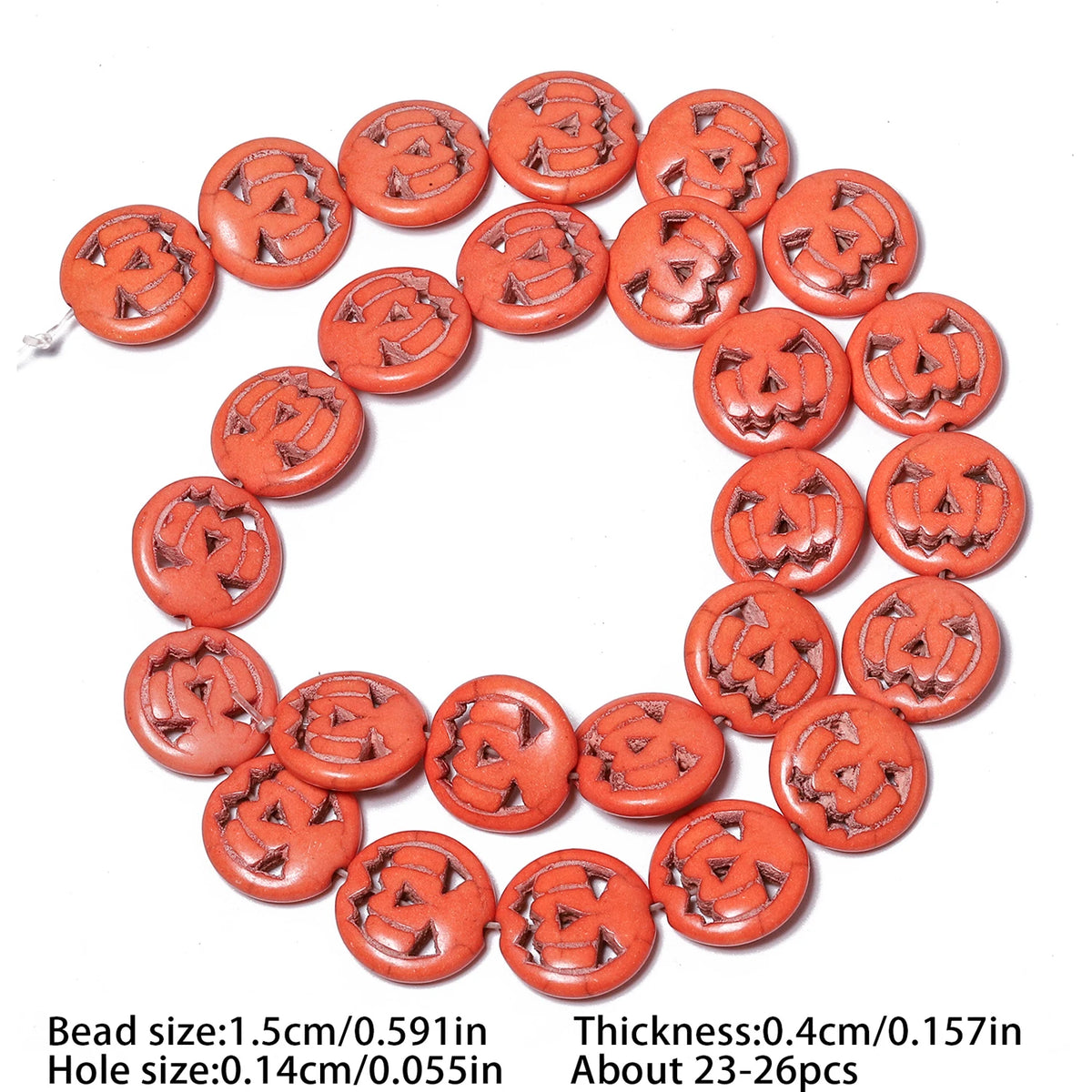 Stone Beads Halloween Pumpkin Skull Howlite Styles for DIY Jewelry Making