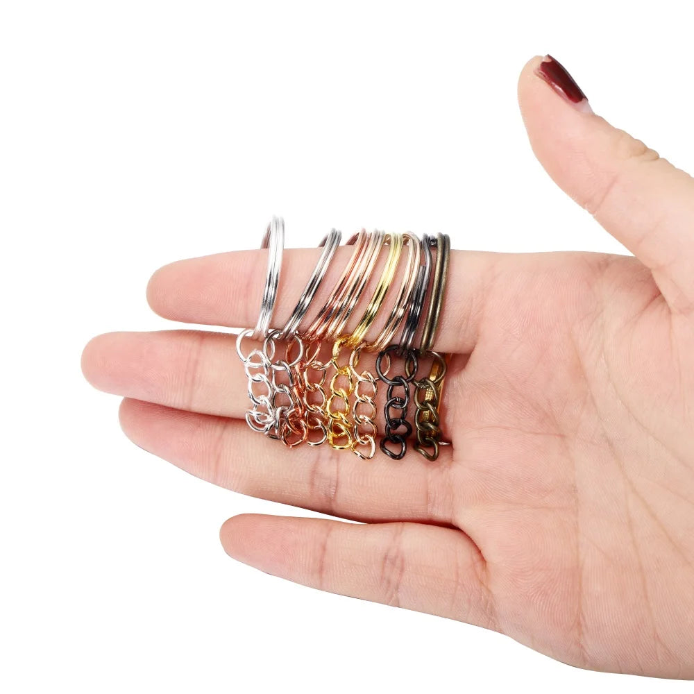 Jewelry Making Kits Keychain Open Jump Rings Eye Pins Epoxy Resin Craft Supplies