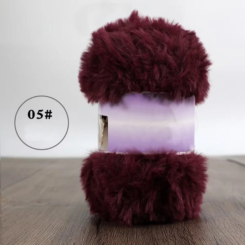 Yarn, Faux Fur for Handmade Slippers, Sweaters, Scarves & Winter Hats