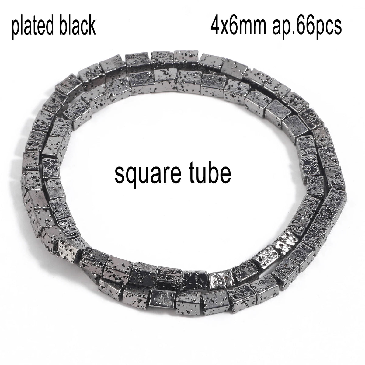 Stone Beads Black Volcanic Lava Spacer Waist Bracelets Necklace Craft Beads