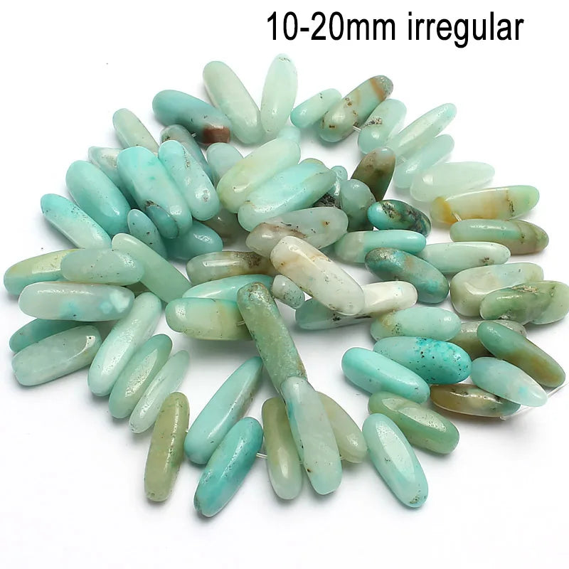 Stone Beads Amazonite-Style Faceted Mixed Shapes for DIY Jewelry Making