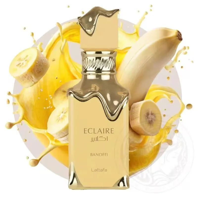 Lattafa Eclaire Banoffi Women's Eau de Parfum 3.4 oz Sweet Gourmand Perfume