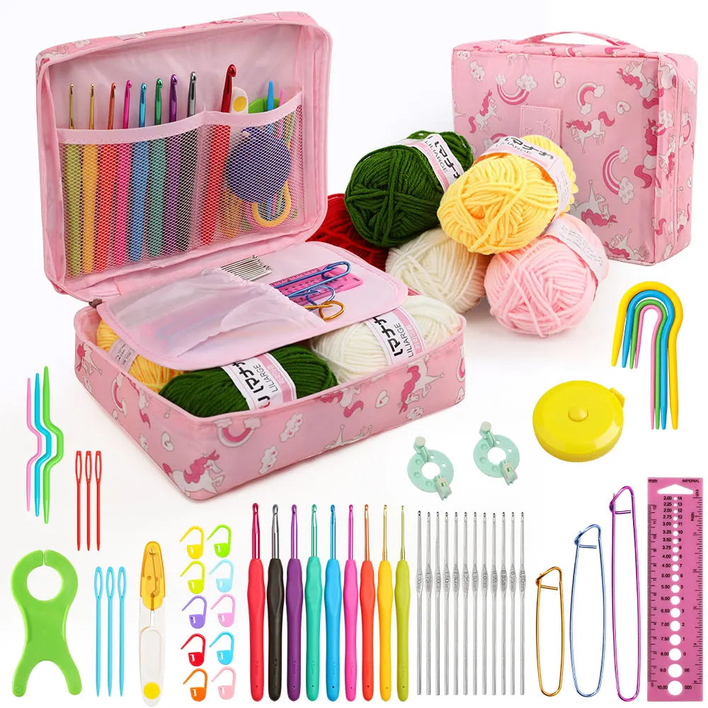 Crochet Tool Set for Beginners, Handmade Yarn Crafts & Needlework Gifts