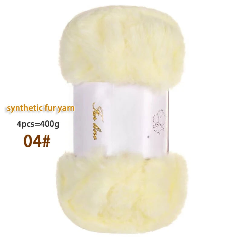 Yarn, Wide Faux Fur for Handmade Coats, Scarves, Hats & Crochet Shoes