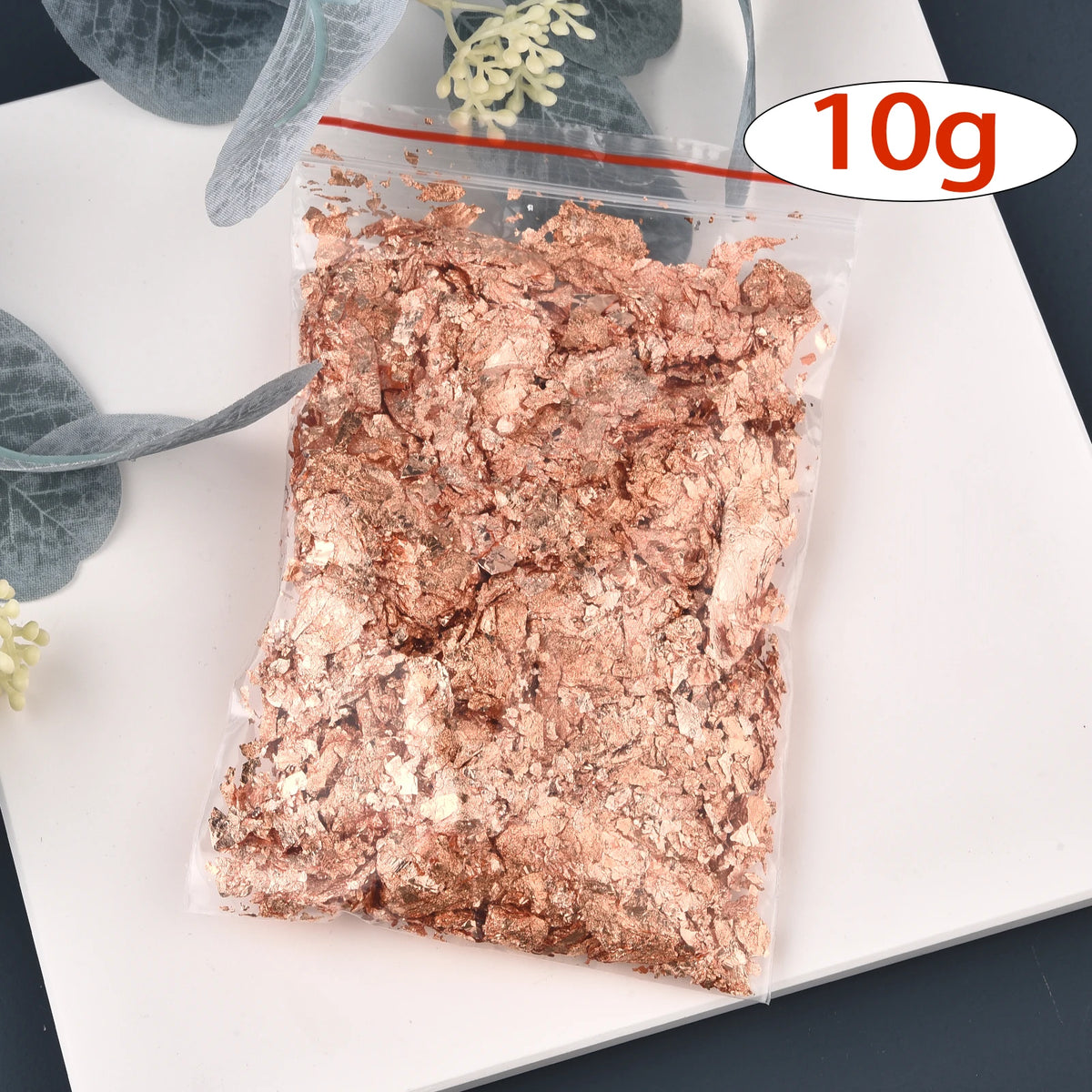 Imitation Gold & Silver Foil Flakes for Candles, Resin & Nail Art — 5 Colors