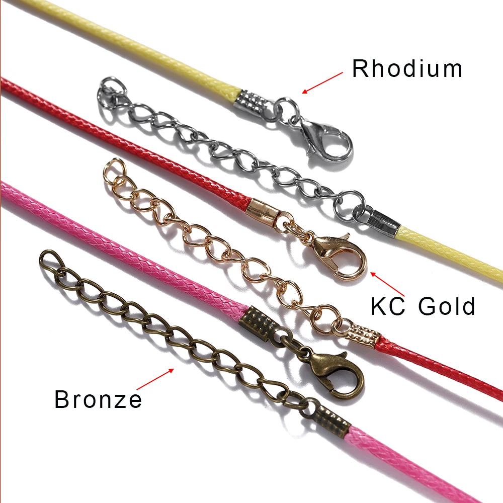 Necklace Cords Braided Leather Adjustable Clasp DIY Jewelry Making