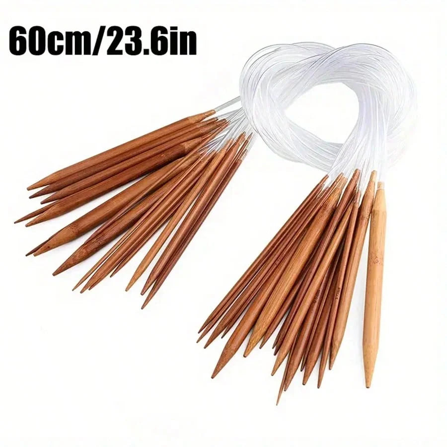 Knitting Needles, Wooden Circular for Handmade Sweaters, Scarves & Socks
