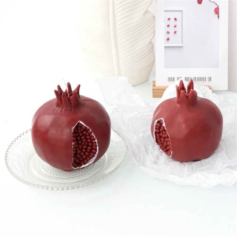 3D Creative Pomegranate Candle Silicone Mold DIY Fruit Pomegranate Aromatherapy Plaster Resin Soybean Wax Making Mold Decor Gift
