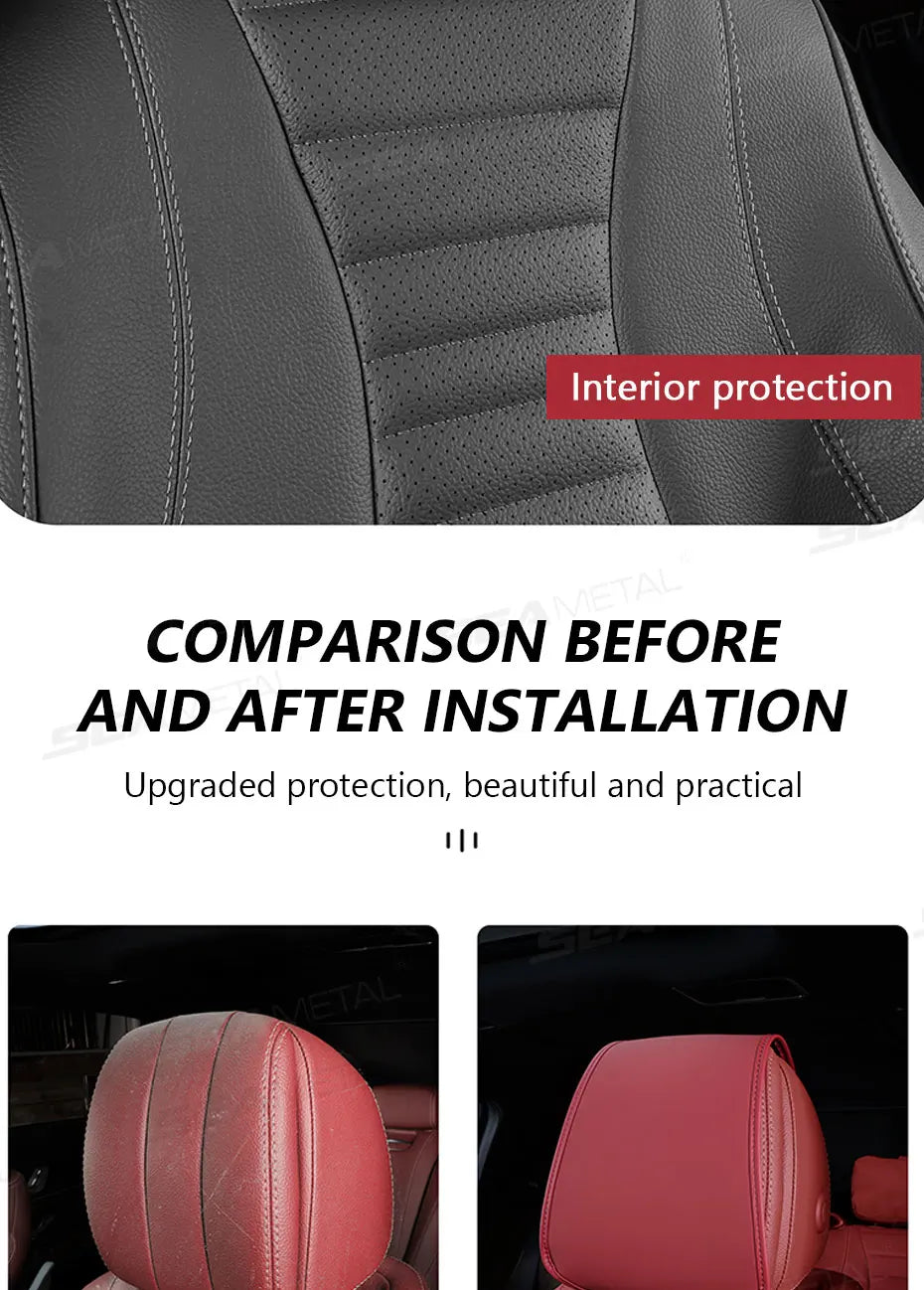 BLALION Premium Car Headrest Cover Premium Quality Replacement Accessory