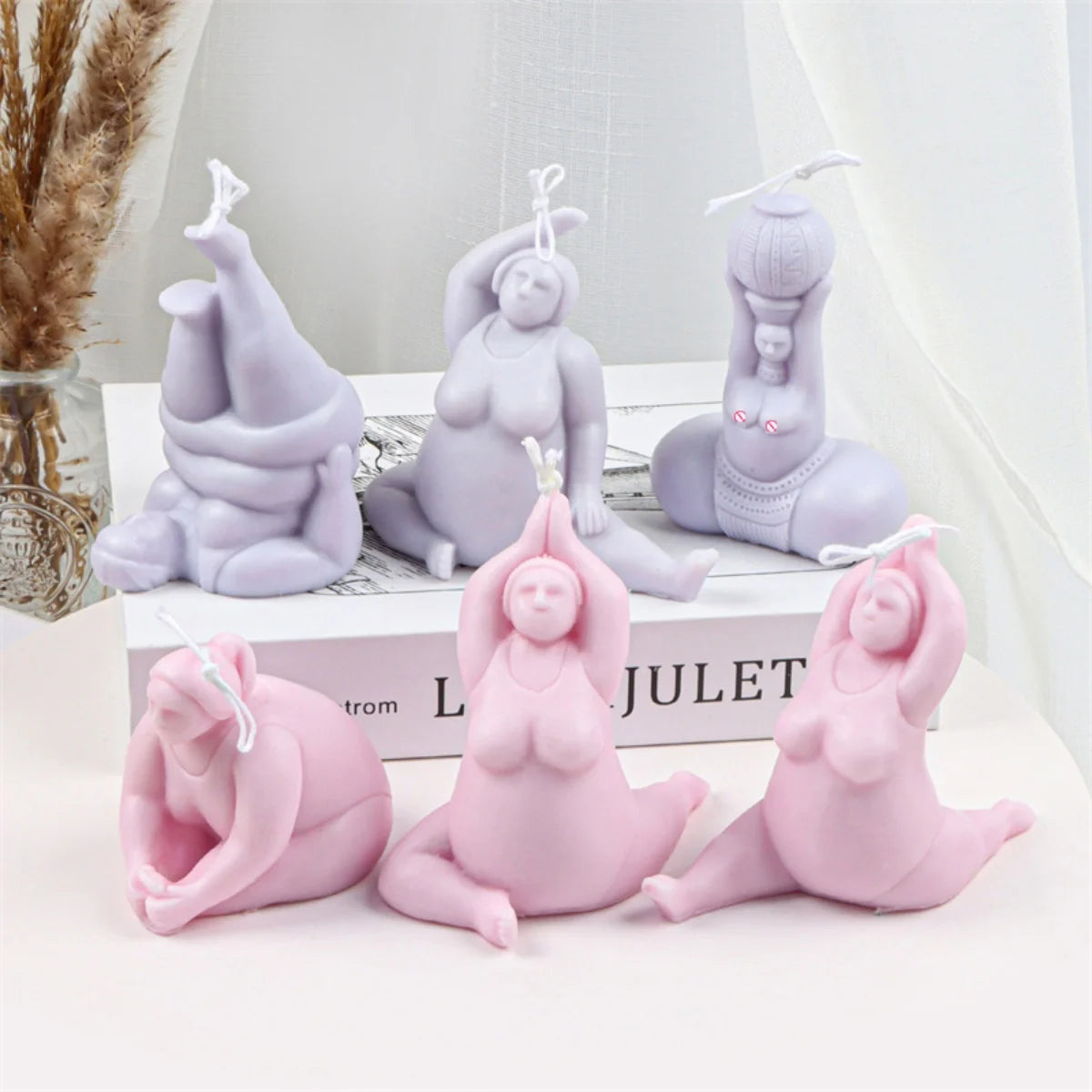 3D Lady Body Candle Mold Yoga Pose Soap Scented Plaster Epoxy Resin Making Mold DIY Home Decoration Handmade Gifts
