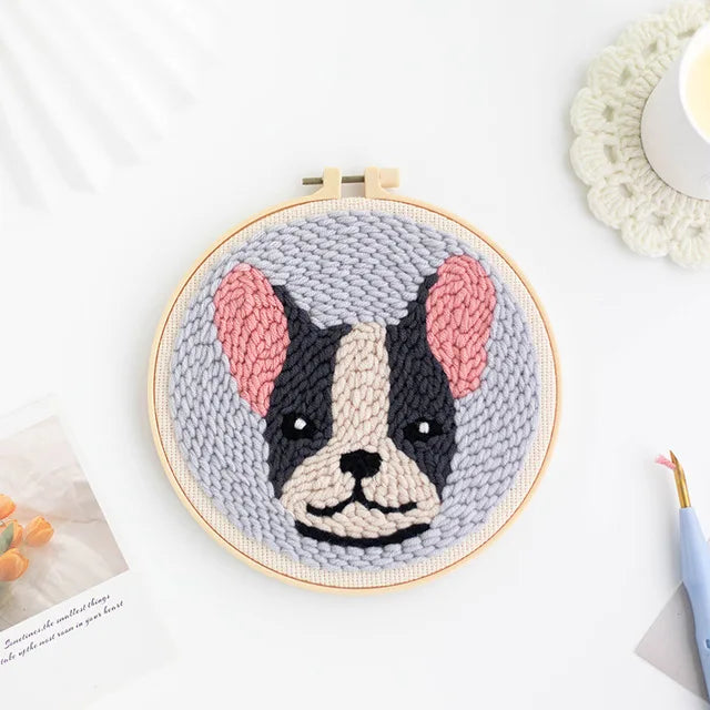 Punch Needle Kit, SDOYUNO Dog Designs for Beginner Embroidery & Pet Art