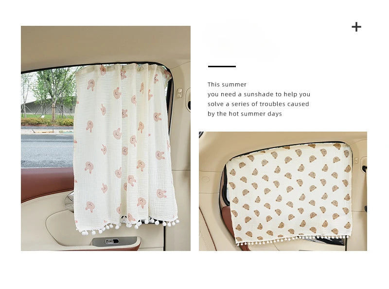 Cartoon Car Curtains Sunshade Side Car Sun Shade UV Protector
