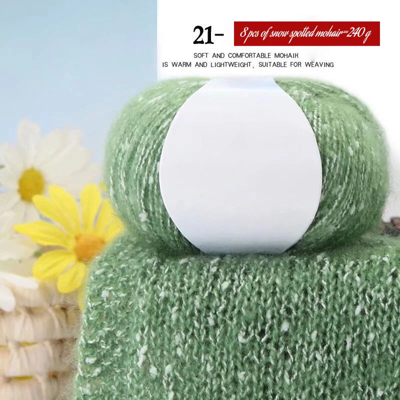 Yarn, Snow-Dot Effect for Knitting Sweaters, Shawls, Headbands & Hats