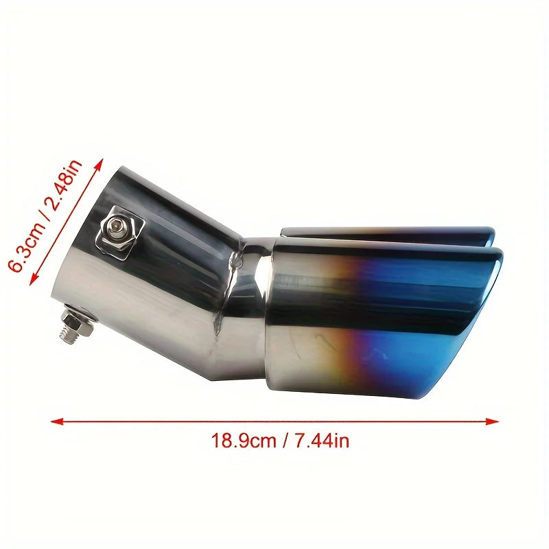 Universal 1-to-2 Stainless Steel Exhaust Tail Pipe Tip | Dual Outlet