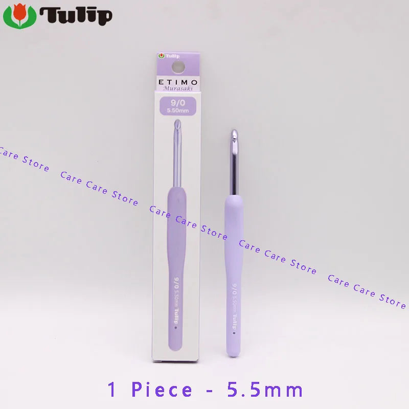 Crochet Hook, Tulip Etimo Murasaki Cushion Grip for Handmade Yarn Crafts