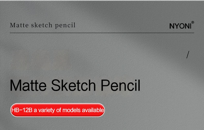 NYONI Graphite & Charcoal Pencils — HB to 12B, Single-Grade & Charcoal Sets
