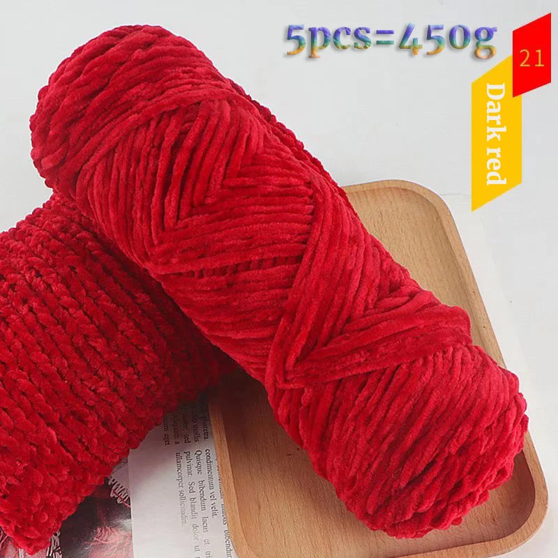 Yarn, Fine Chenille for Sweaters, Scarves, Hats, Rugs & Cushion Crafts