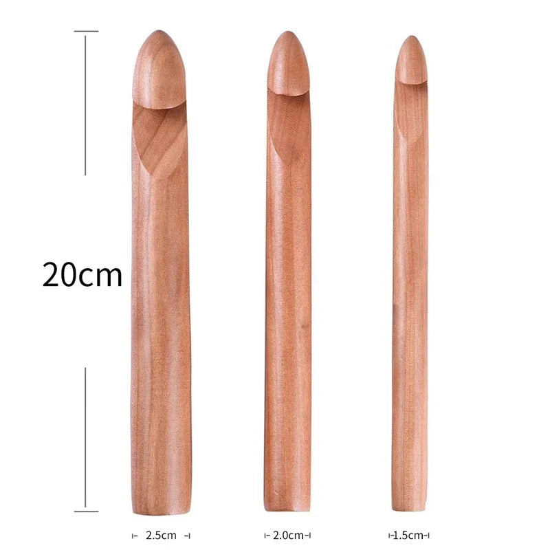 Crochet Hooks, Large Wooden & Bamboo Styles for Chunky Yarn Projects