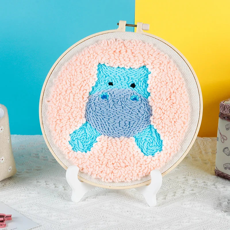 Punch Needle Kit, Christmas Animal Designs for Beginner Embroidery & Gifts