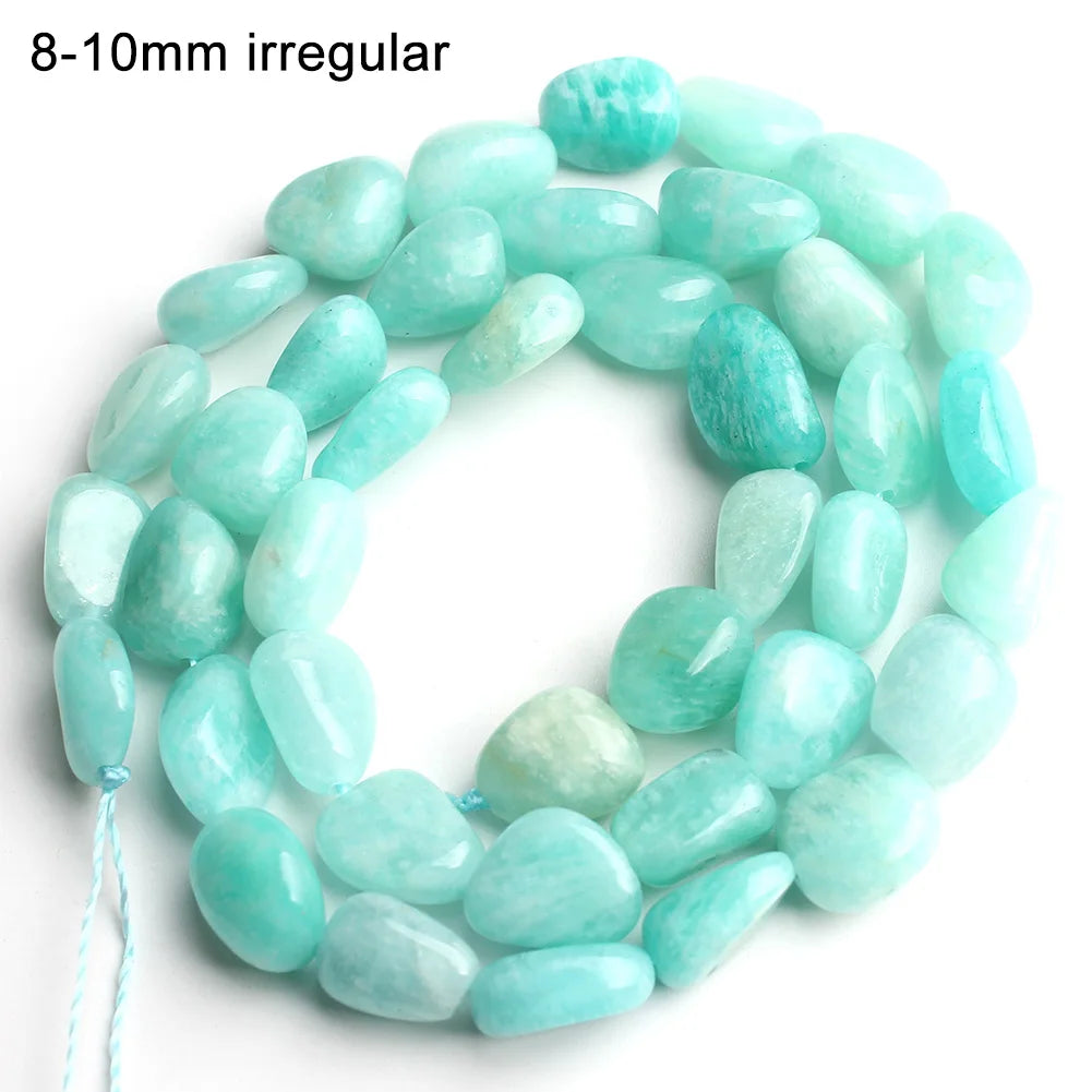 Stone Beads Amazonite-Style Faceted Mixed Shapes for DIY Jewelry Making