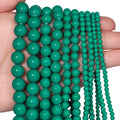 Stone Beads Blue Howlite-Style Smooth Round for DIY Jewelry Making Craft Beads