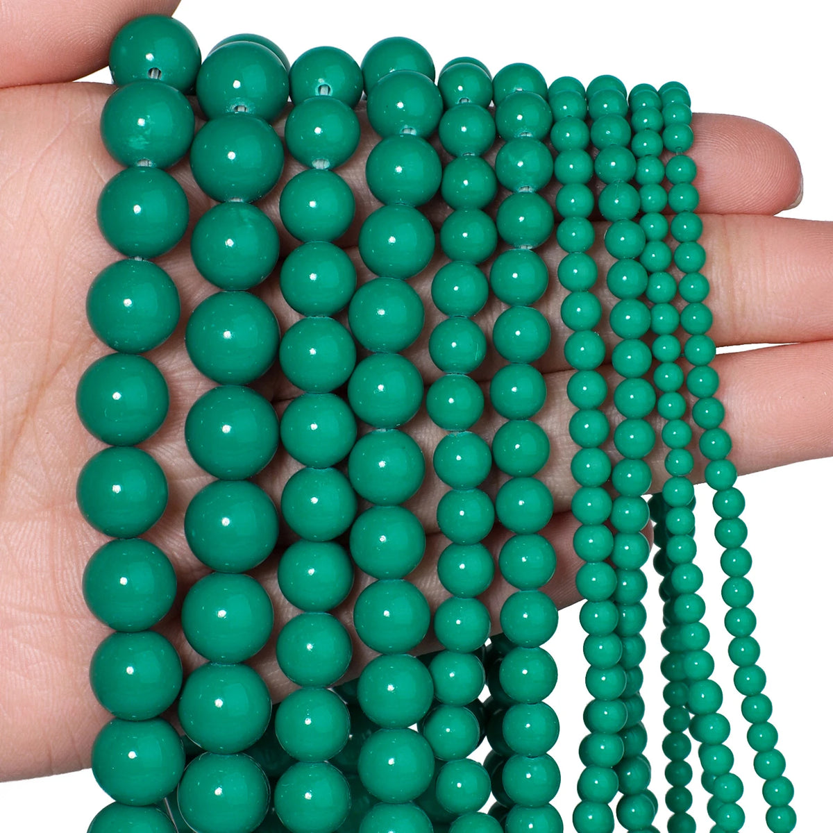 Stone Beads Blue Howlite-Style Smooth Round for DIY Jewelry Making Craft Beads