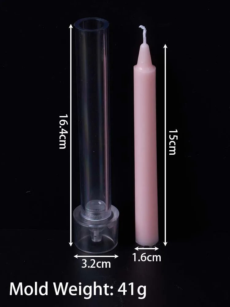 Stripe Cylindrical Rod Candle Mold DIY Dinner Ornaments Gear Peaked Aromath Candles Crafts Making Acrylic Plastic Molds Kit