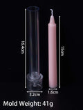 Stripe Cylindrical Rod Candle Mold DIY Dinner Ornaments Gear Peaked Aromath Candles Crafts Making Acrylic Plastic Molds Kit