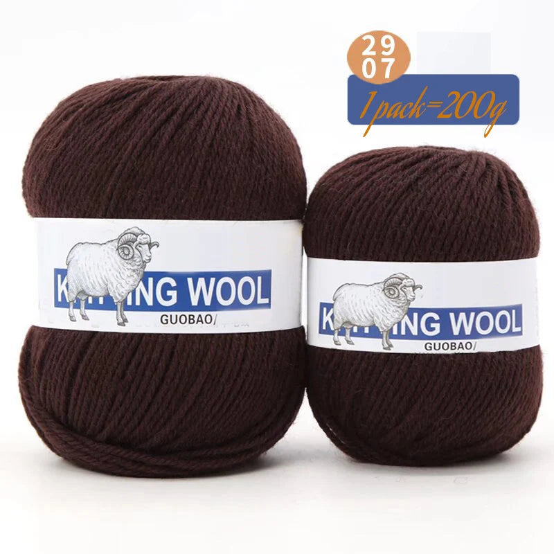 Yarn, Medium Thickness for Knitting Sweaters, Coats, Scarves & Winter Hats
