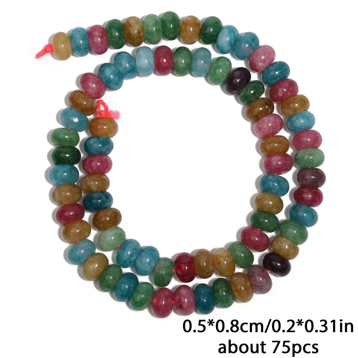 Stone Beads Rondelle Yellow Green Jade-Style for DIY Jewelry Making Craft Beads