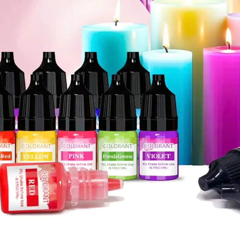 5ML Candle Wax Pigment Colorant Non-Toxic Soy Candle Wax Pigment Liquid Dye Soy Wax DIY Soap Dyes Candle Making Supplies