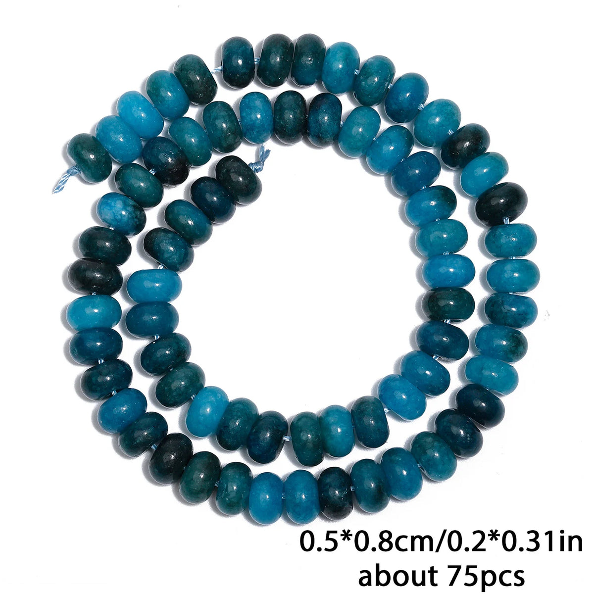 Stone Beads Rondelle Yellow Green Jade-Style for DIY Jewelry Making Craft Beads